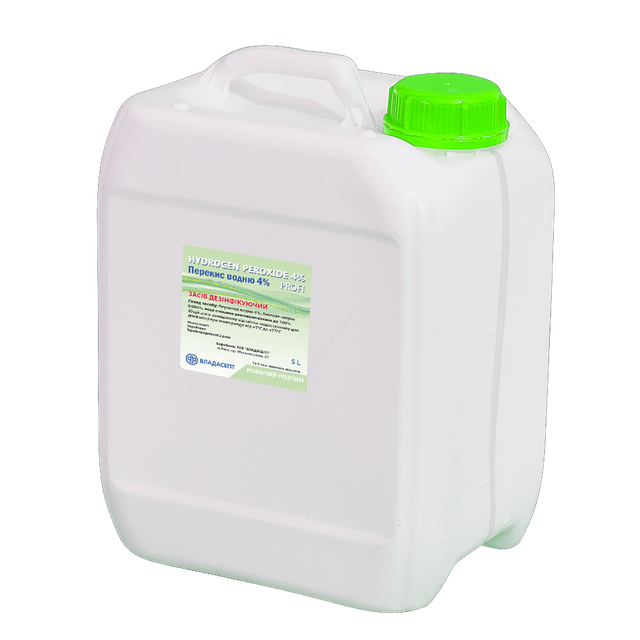 Антисептик «HYDROGEN PEROXID 4% profi» (Перекис водню 4%), каністра, 5000 мл